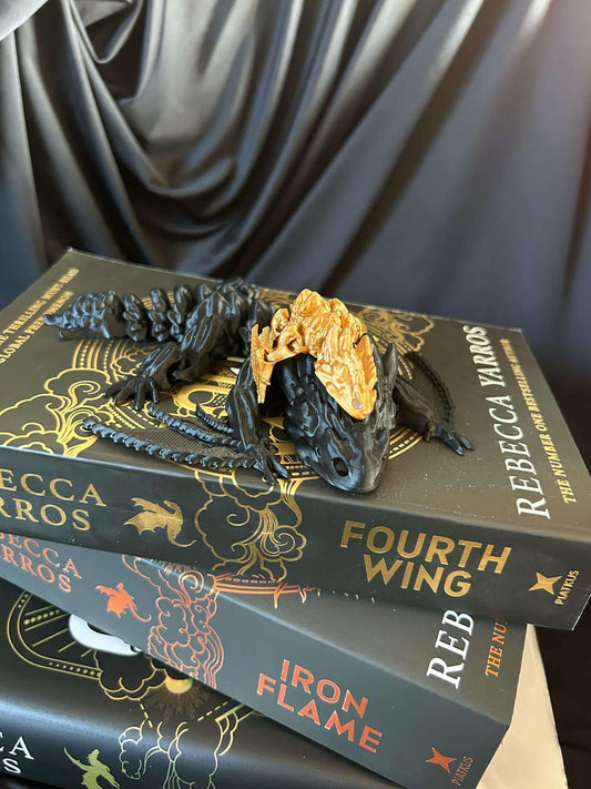 Fourth Wing inspired fully articulated Dragons